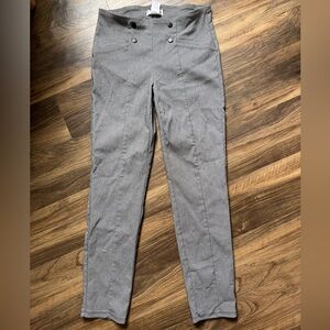 Black and Gray Herringbone Slacks